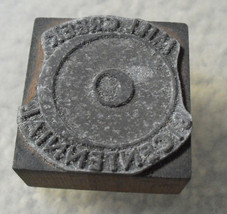 Vintage Wood &amp; Metal Printer Block Stamp - Bicentennial Will Creek - £13.23 GBP