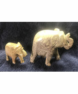 Vintage Hand-Carved Soapstone Vintage Elephants From India - €10,31 EUR