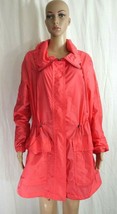 Coach New York Coral Pink Lightweight Full Zip Hooded Jacket Womens Size... - £54.22 GBP