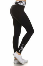 Leggings Sport Fitness Yoga Skinny Pants Active Wear Work Out Gym Tye Dye White - £13.39 GBP