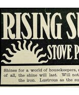1904 Rising Sun Stove Polish Advertisement Industrial Soap Ephemera 4.75... - $366.69 MXN