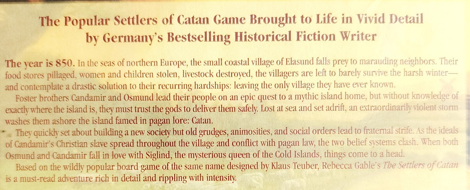 2011 The Settlers Of Catan Audio Book On CD Unabridged 20 Discs Gable F14 Item image 4