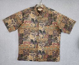 Tori Richard Mens Shirt Size Large Hawaiian Camp Cotton Floral Fishing - $377.23 MXN