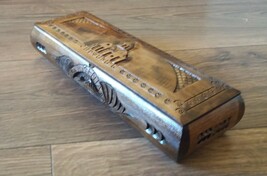 Handcrafted Long Armenian Wooden Box with Saint Hripsime Church and Moun... - £58.23 GBP