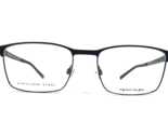 Tech Flex Eyeglasses Frames 30148S SP12 Grey Blue Square Full Rim 54-18-145 - £36.76 GBP