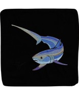 Embroidered Cushion Pillow Cover Marine Art Thresher Shark Outdoor Marine Canvas - $34.95