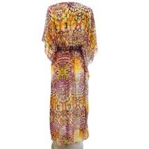 Steve Madden Womens XS/S Cover Up Maxi Dress Kimono Sleeve Semi-Sheer Fl... - £33.18 GBP
