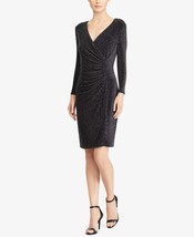 New American Living Black Silver Pleated Jersey Sheath Dress Size 18 W Women - £54.86 GBP