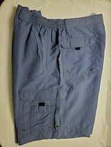 World Wide Sportsman Mens Size 44 Shorts Blue Elastic Waist Nylon Fishing - $22.75