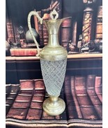 Vintage Garnier French Crystal Brass Liqueur Decanter - Ornate Cut Glass... - $3,968.66 MXN