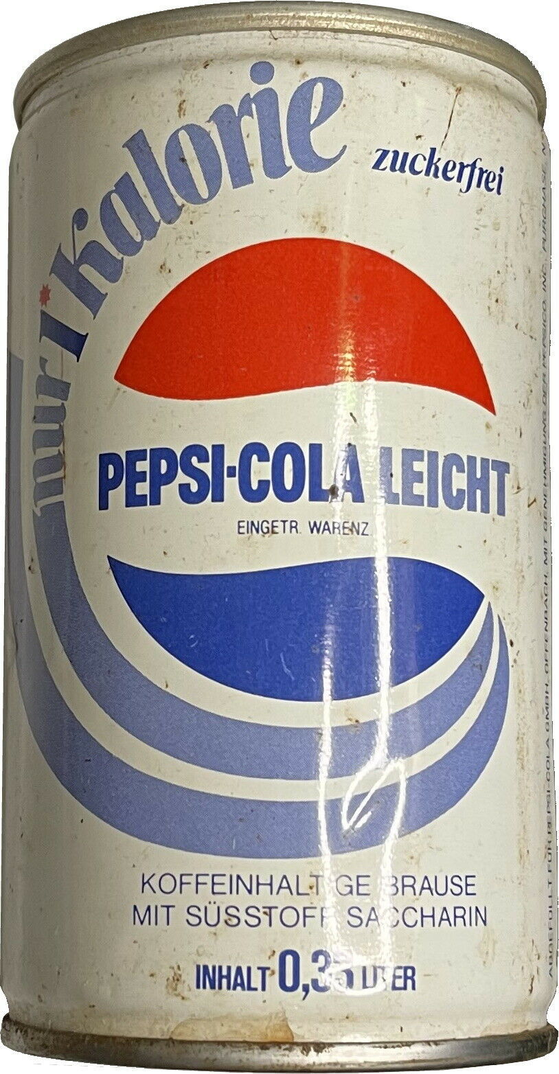 Primary image for Vintage Pepsi Cola Leicht Pull Tab Soda German; top intact; drained via bottom