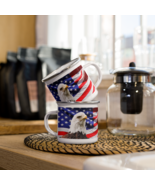 Bald Eagle American Flag Enamel Mug - €22,85 EUR
