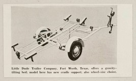 1955 Print Ad Magazine Photo Little Dude Boat Trailers Fort Worth,Texas - £7.05 GBP
