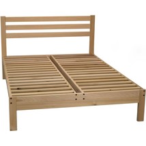 King size Solid Wood Platform Bed Frame with Slatted Headboard - Made in USA - $13,075.74 MXN