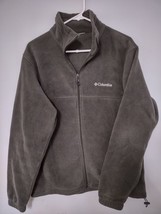 Columbia Outdoor Fleece Jacket Men&#39;s Grey Fleece Full Zip - Size Large, See Pics - £11.73 GBP