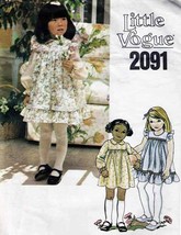 Vintage Toddler&#39;s Dress, Jumper, Sundress Vogue Pattern 2091-v Size 4 Uncut - £9.55 GBP