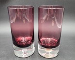 Set Of Two BLOCK Stockholm Amethyst Heavyweight Bubble Bottom Tumblers/H... - $24.74