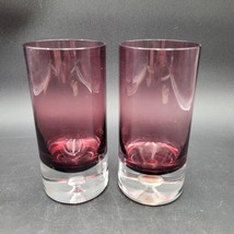Set Of Two BLOCK Stockholm Amethyst Heavyweight Bubble Bottom Tumblers/H... - $24.74