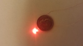 FIVE VERY TINY BRIGHT RED 0603 SMD LEDs  WITH 7 INCH PRE-WIRED LEADS - $16.42