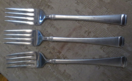 3 Wallace NAPOLI FROST Frosted Handle Stainless Flatware Salad Forks 7 1/2&quot; - $13.99