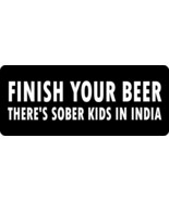 Finish Your Beer (3 Pack) Hard Hat Helmet Printed Sticker (size: 3&quot; X 1.5&quot;) - $6.89 CAD