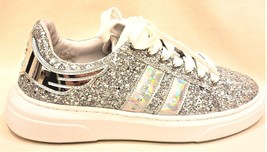 John Richmond Rock and Roll Style Glitter Sneakers Sz:EU-38/US-8 Silver ... - $89.97