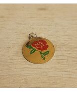 Vintage Jewelry Charm Pendant Rose 1980 - €8,53 EUR