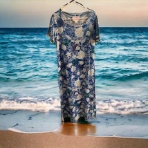 VTG Liberty House By Nalii Honolulu Maxi Dress Size L? Blue White Seashe... - $57.41