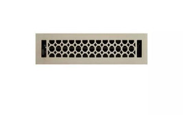 New 2-1/4&quot; x 14&quot; Brushed Nickel Honeycomb Floor Register by Signature Ha... - $19.95