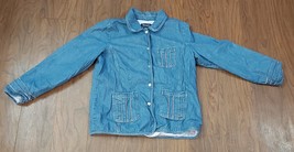 Pre Owned Denim &amp; Co Women&#39;s Denim Button Up Jacket Shirt Large - £23.00 GBP
