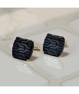 John Hardy Carved Onyx Cufflinks Sterling Silver Estate JH110 - $345.51