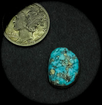 4.5 cwt. Vintage Morenci with Iron Pyrite Turquoise Cabochon - $37.00