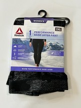 Reebok Women&#39;s Warm Performance Base Layer Pants Size 2XL XXL Black Camo NEW - £6.22 GBP