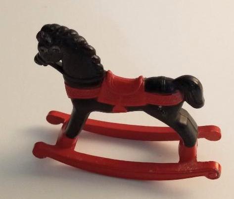 The Littles Rocking Horse Mattel Red Black 1980s Vintage Replacement Doll Piece