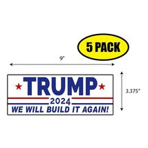 5 PACK 3.37"x 9" TRUMP BUILD IT AGAIN Sticker Decal Gift MAGA Trump BS0069 - $6.53