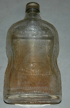 Golden Wedding Whiskey Bottle Vintage Carnival Glass Look Screw Top Cap - $14.99