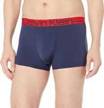 Calvin Klein Men&#39;s Techno Minimal Micro Low Rise Trunk NB3031420 Small, Blue/Red - £19.71 GBP