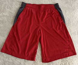 All In Motion Boys Red Gray Athletic Shorts Pockets XL 16 - $9.31