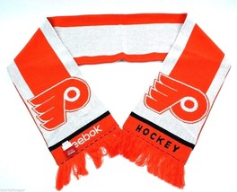 Reebok Philadelphia Flyers NHL Face off Hockey Orange Team Knit Winter Scarf - £18.29 GBP