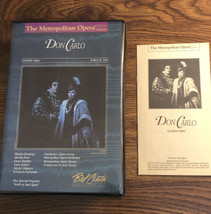 The Metropolitan Opera 1983 Production Of Verdi’s Don Carlo VHS Placido Domingo - £6.80 GBP