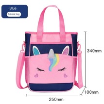 Girl School Bags Child Unicorn Printing Backpack School Bag Set for Girl Cute Bl - £17.66 GBP