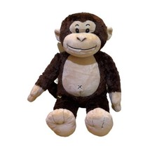 BABW Build A Bear 18&quot; Brown Monkey Plush Soft Stuffed Animal Toy Smiling X Belly - £10.87 GBP