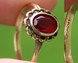 Estate Sale! 10k GOLD solid ring GARNET RUBY gemstone 1950&#39;s size 5.5 wo... - $149.99