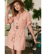 Women&#39;s Drop Shoulder With Saist Tie Belted Dress - €37,49 EUR