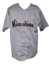 Hiroshima Carp Retro Baseball Jersey 1953 Button Down Grey Any Size image 4