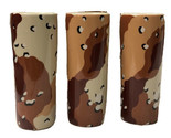 Set X 3 Desert Camo Camouflage Print 4” Tall Shot Glass Army NEW - $12.82