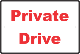 Custom Private Drive Address Aluminum Metal Sign 8" x 12" Size