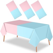 3 Pcs Disposable Gender Reveal Party Supplies Plastic Gender Reveal Tablecloths  - $16.99