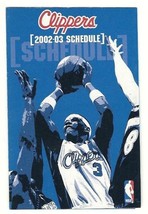 2002 LA Clippers Pocket Schedule - £3.76 GBP