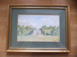 Framed Irish Antique Watercolour 1800s  Featuring Country Estate Scene - £29.27 GBP